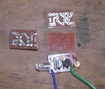 The constant current circuit made with custom made boards