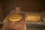 The Brown bread we made in a wood fired oven while we were doing a training for assembling the WorldTorch!